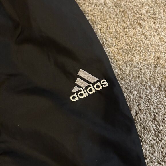 Vintage Adidas Break Away Pants Black Side Snap Warm Up Track Sweatpants 90s L - Picture 3 of 9